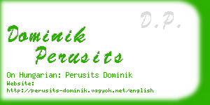 dominik perusits business card